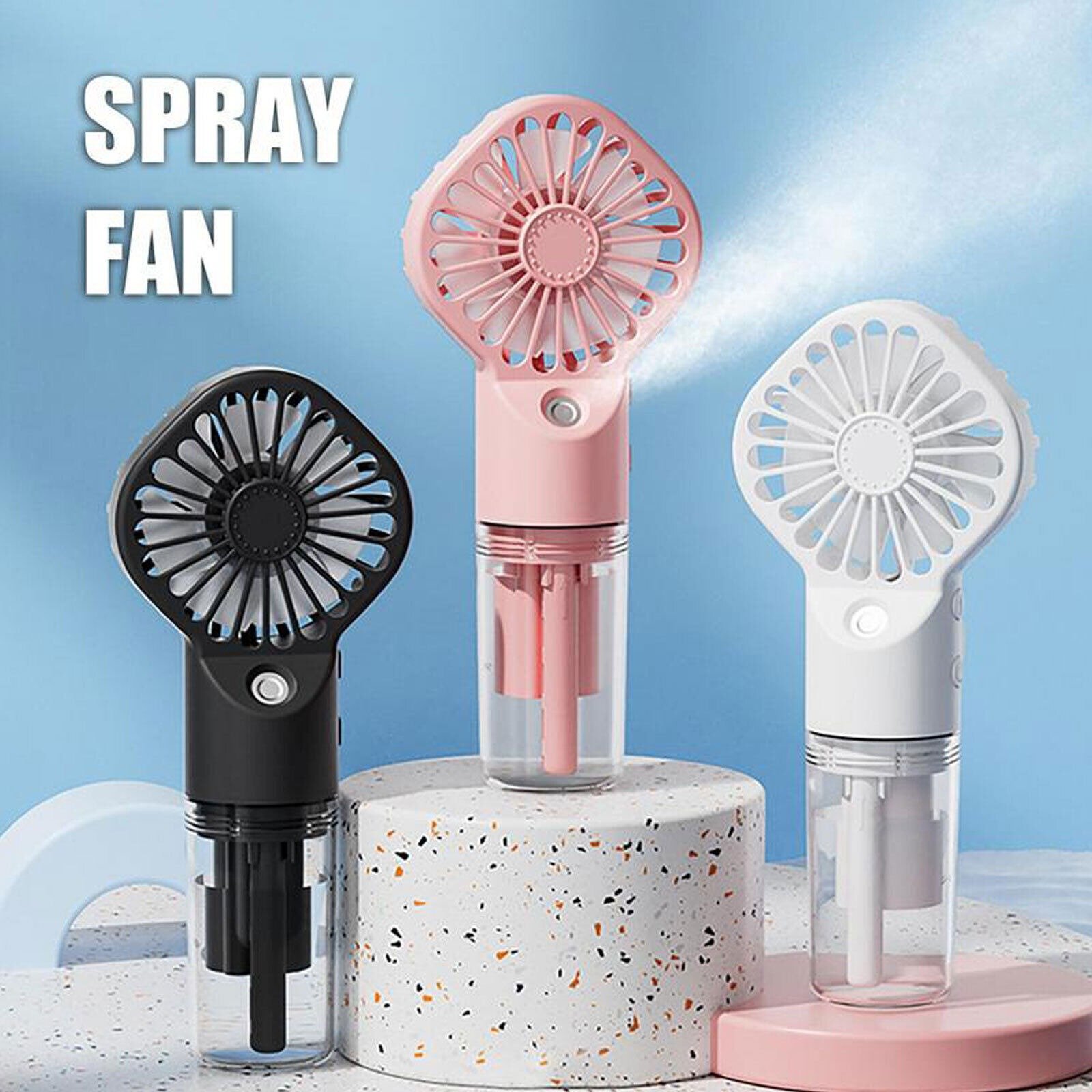 Cooling Mist Spray Bottle Fan